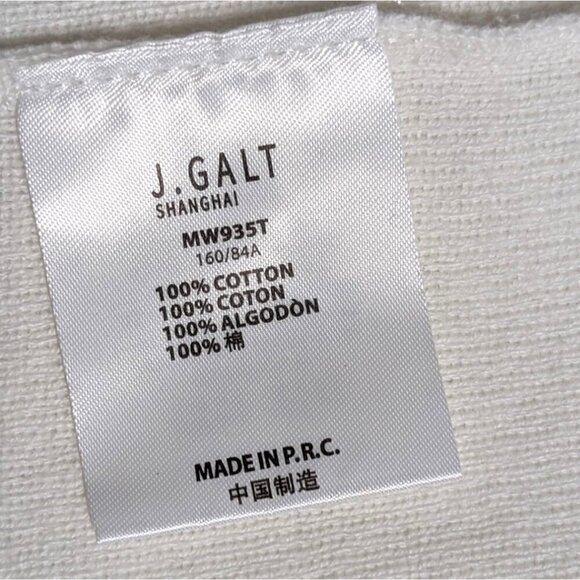 John Galt Top Camisole Crop White Button-Up Sleeveless Womens OneSize NWT - Picture 4 of 5